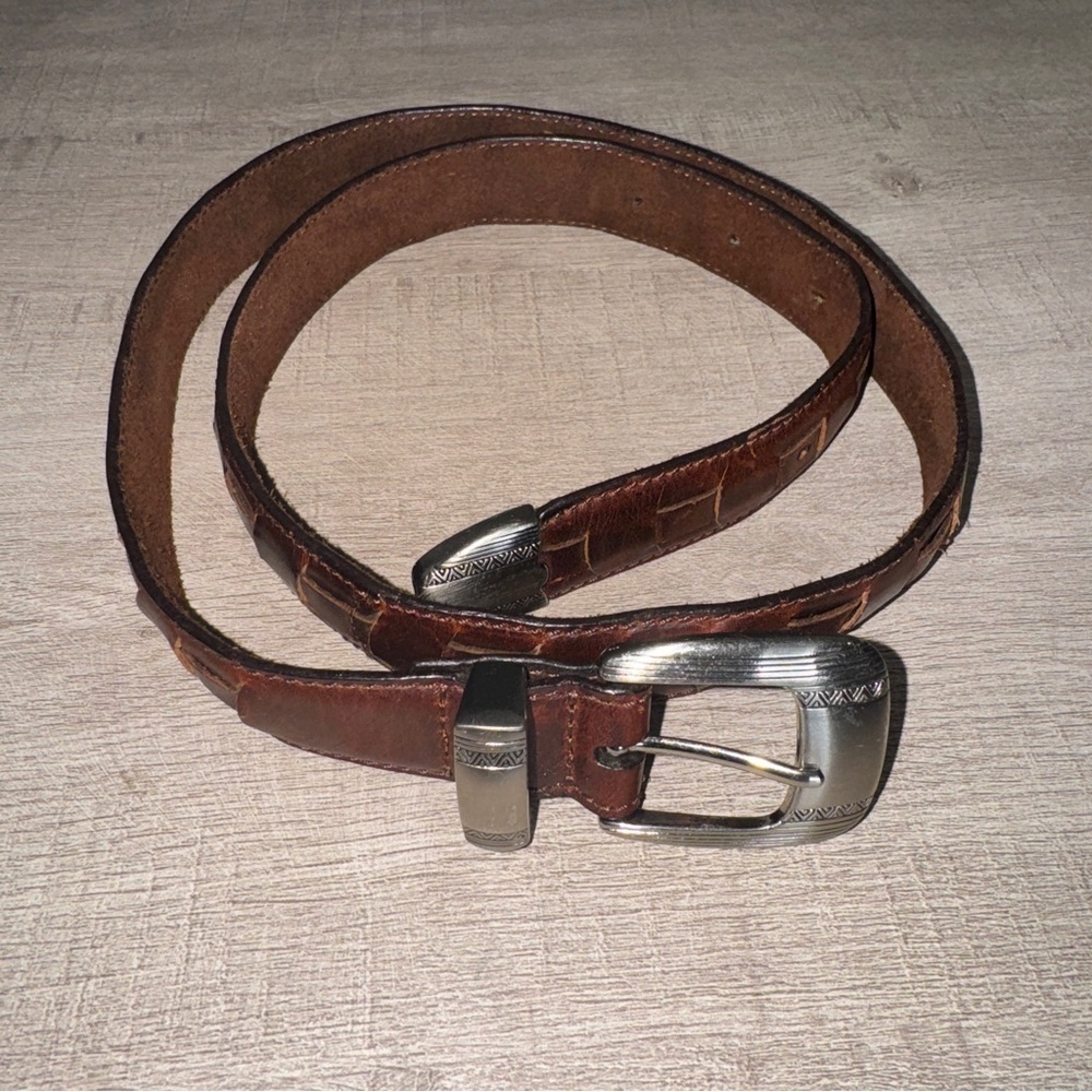 Vintage Southwestern Women’s Brown Braided Leather Concho Belt